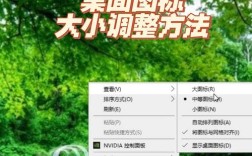 电脑桌面图标如何变小？