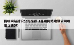 昆明做网站公司怎么选？